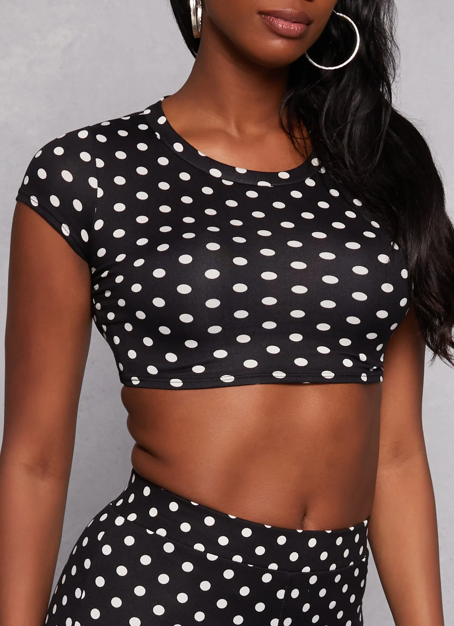Polka Dot Cropped Tee sold by Rainbow