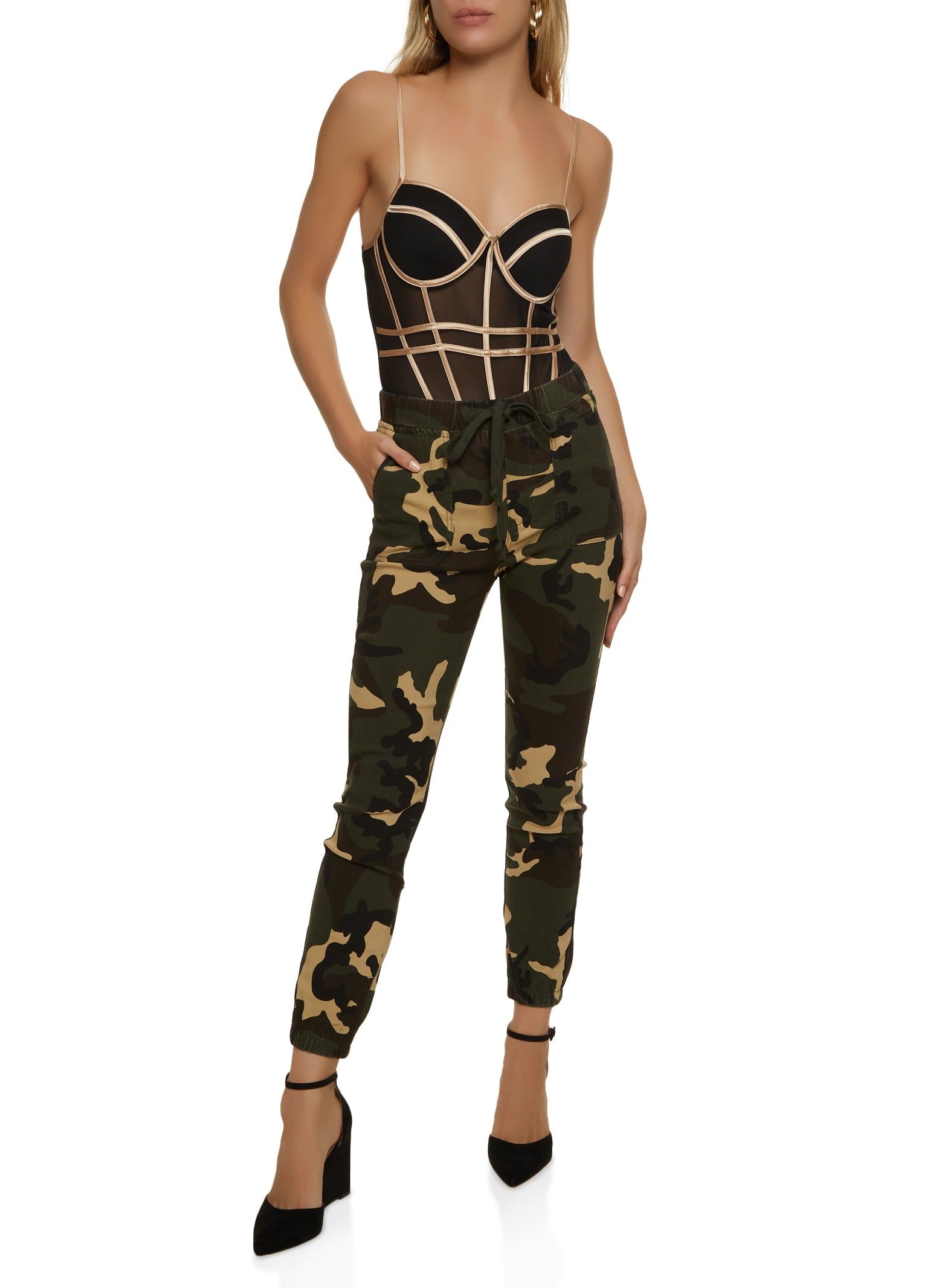 Drawstring High Waist Joggers sold by Rainbow product image thumbnail 2