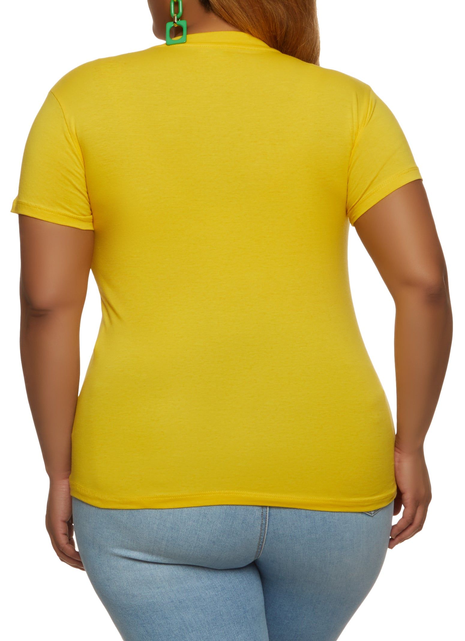 Plus Size Short Sleeve Crew Neck Tee sold by Rainbow product image thumbnail 2