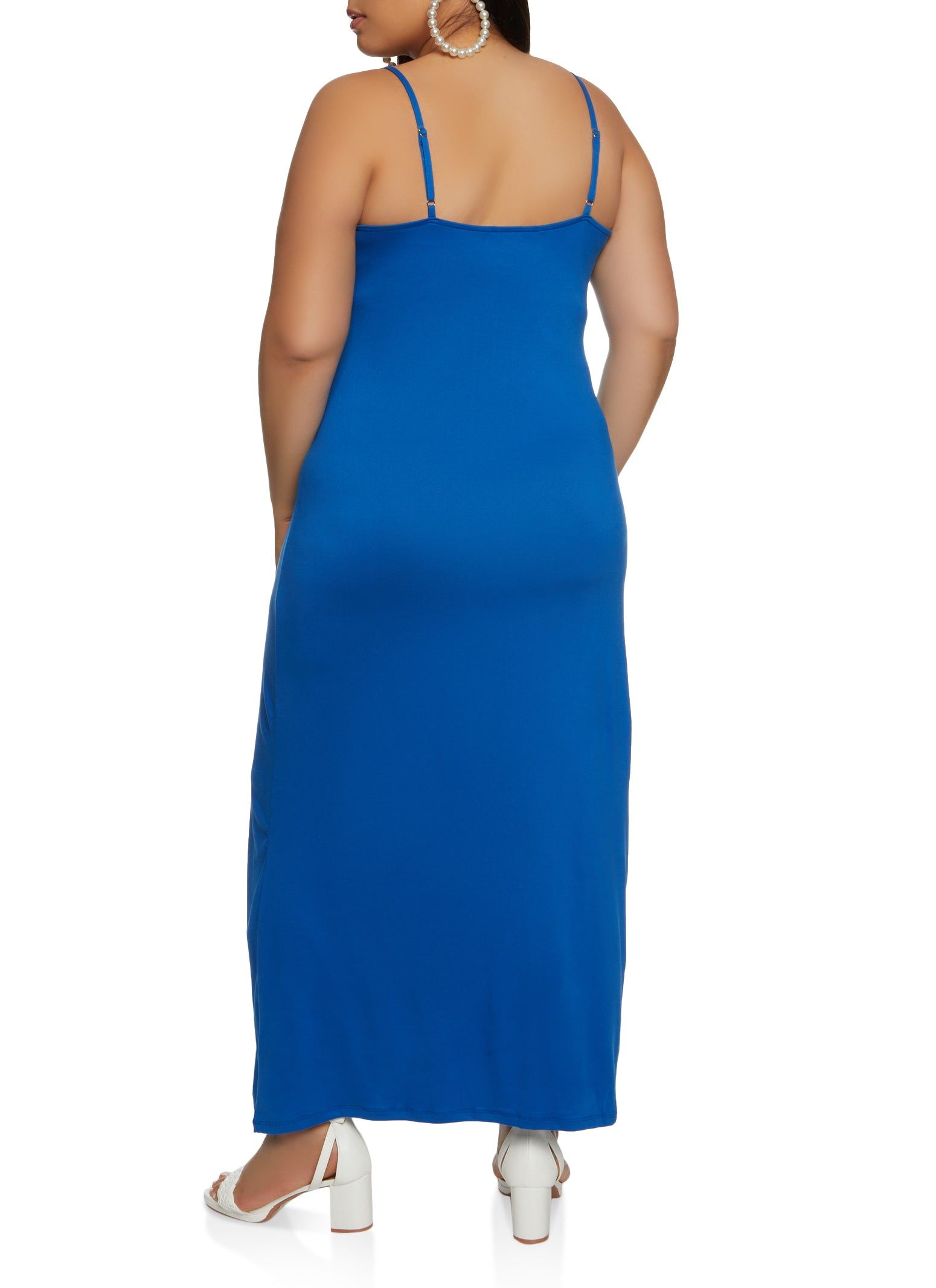 Plus Size Solid Scoop Neck Maxi Dress sold by Rainbow product image thumbnail 3