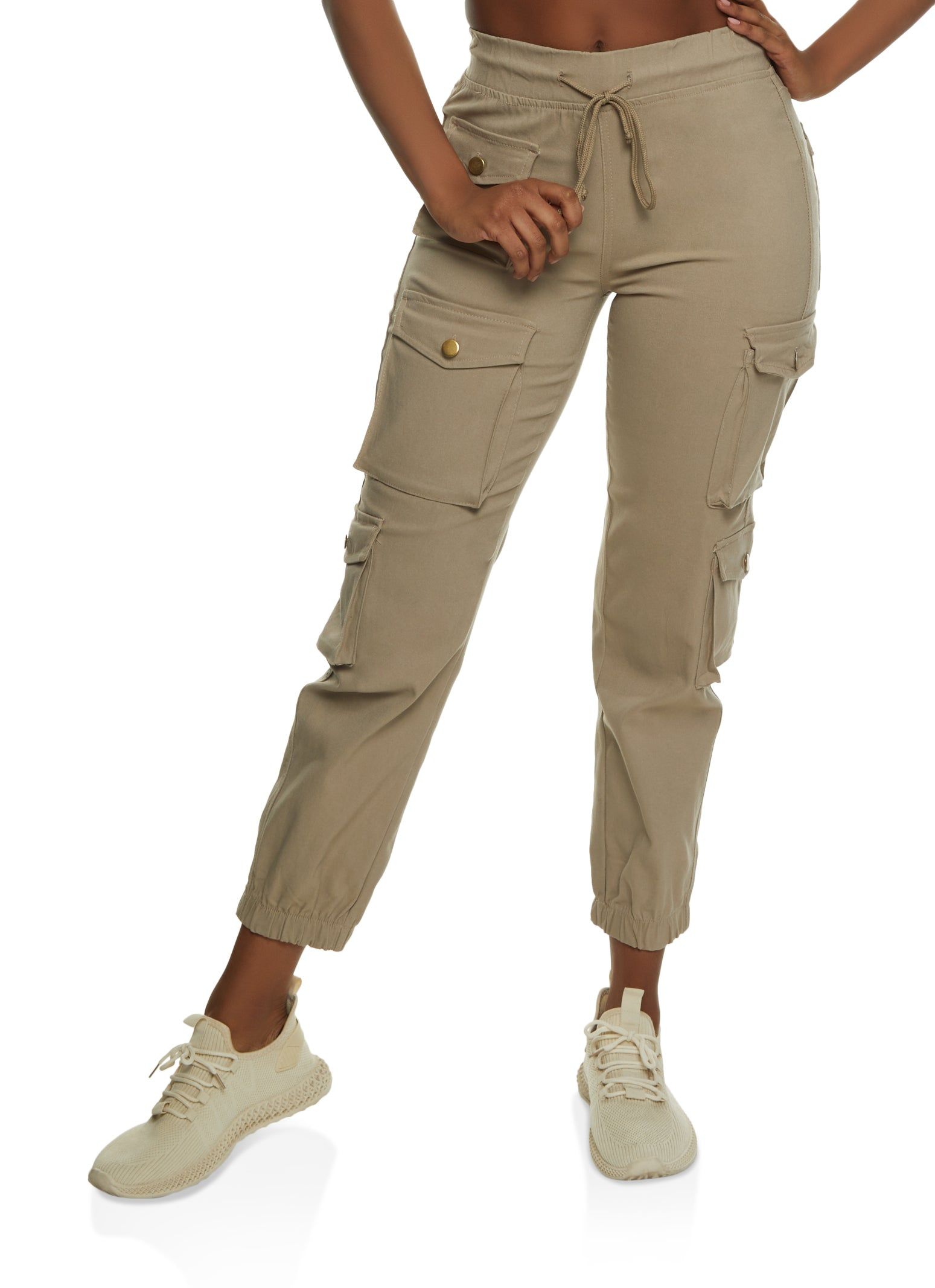 Cargo Pocket Hyperstretch Drawstring Joggers sold by Rainbow