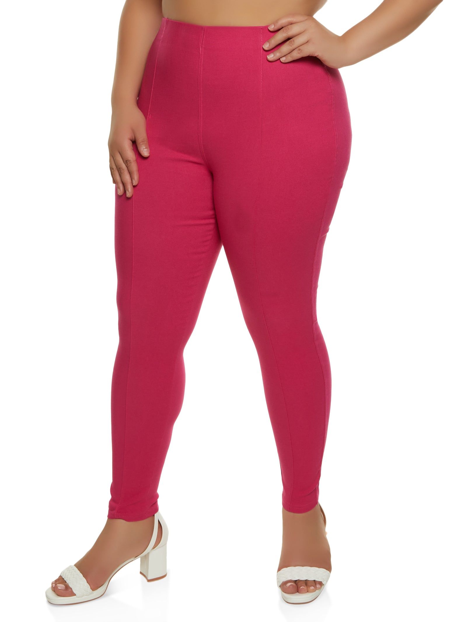 Plus Size Hyperstretch Pintuck Pull On Skinny Pants sold by Rainbow