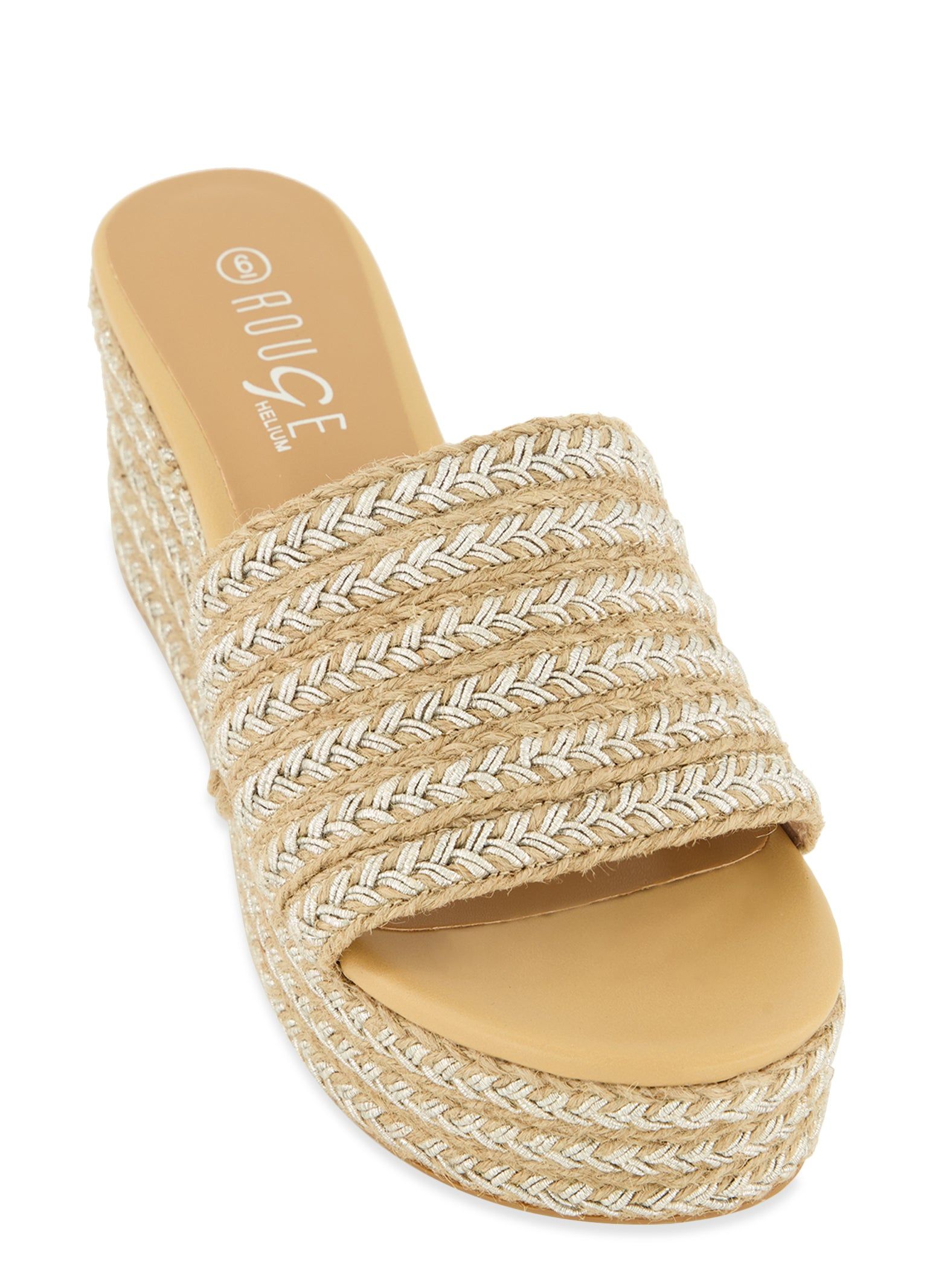 Espadrille Wedge Slide Sandals sold by Rainbow