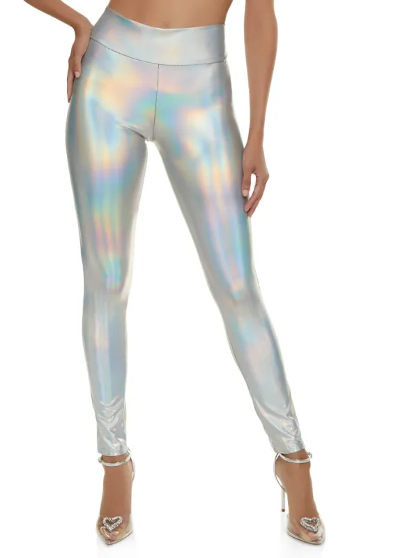 Faux Leather High Waist Leggings sold by Rainbow