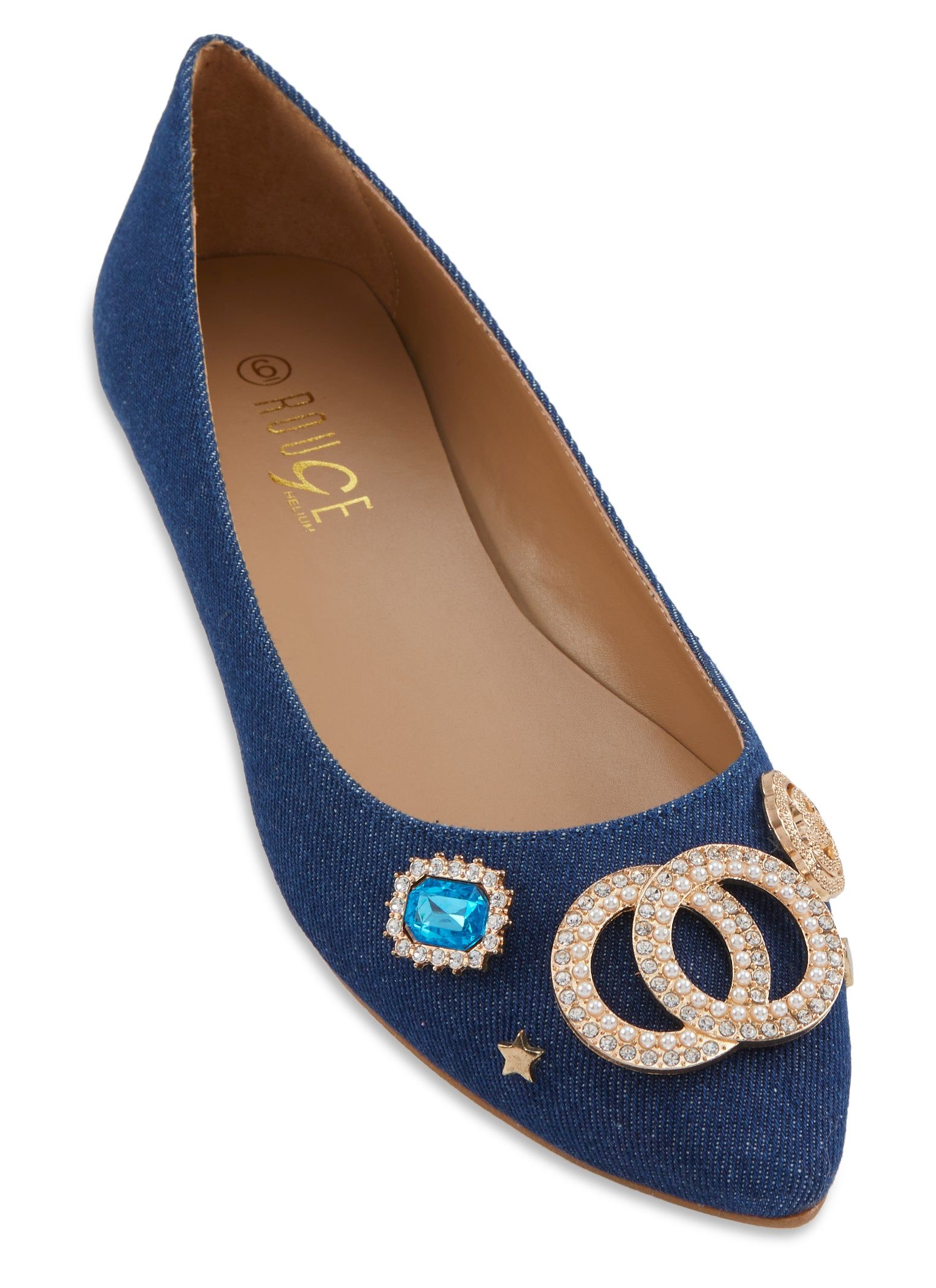 Charm Pendant Pointed Toe Flats sold by Rainbow