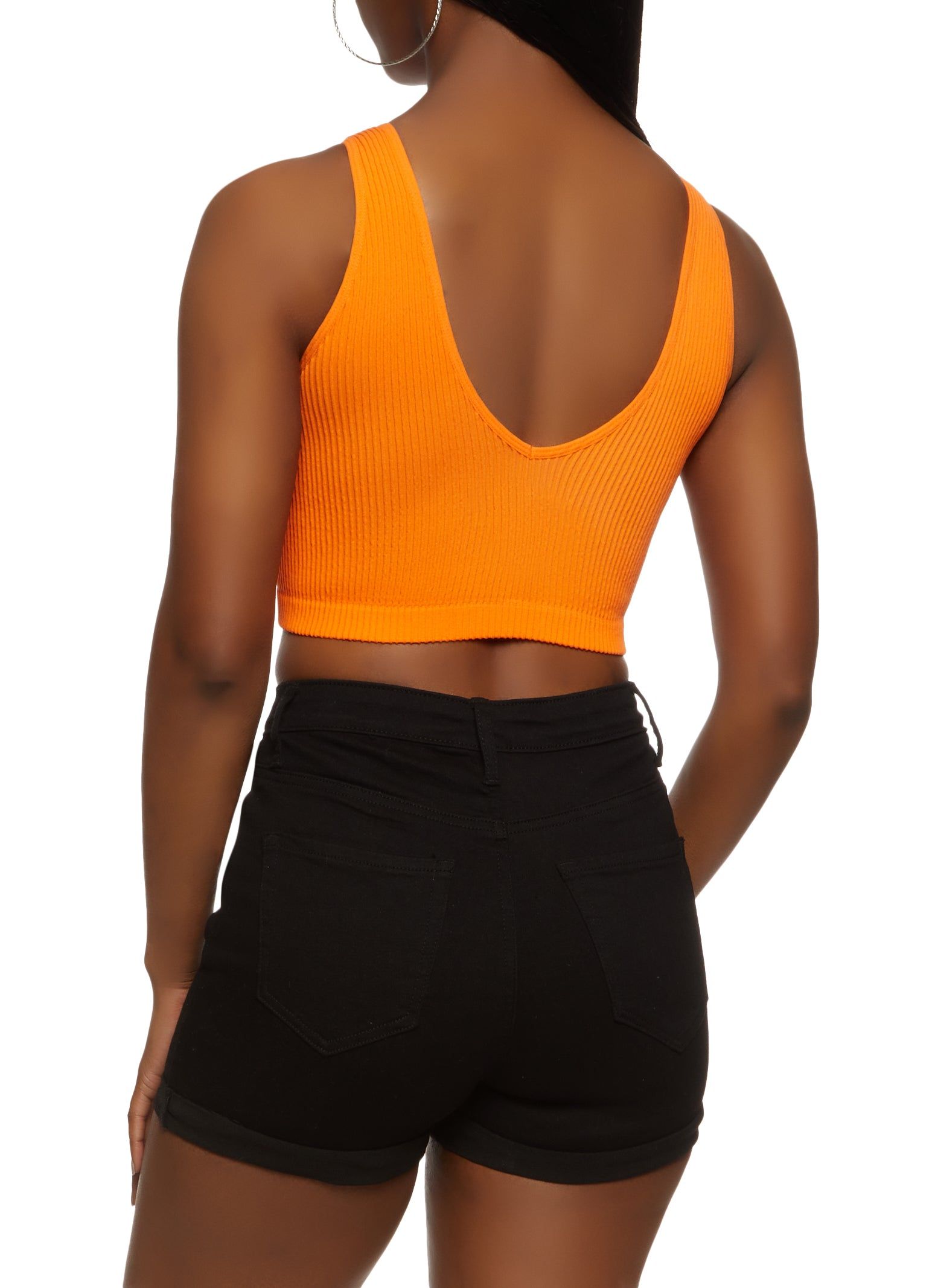 Rhinestone Keyhole Cropped Tank Top sold by Rainbow product image thumbnail 2