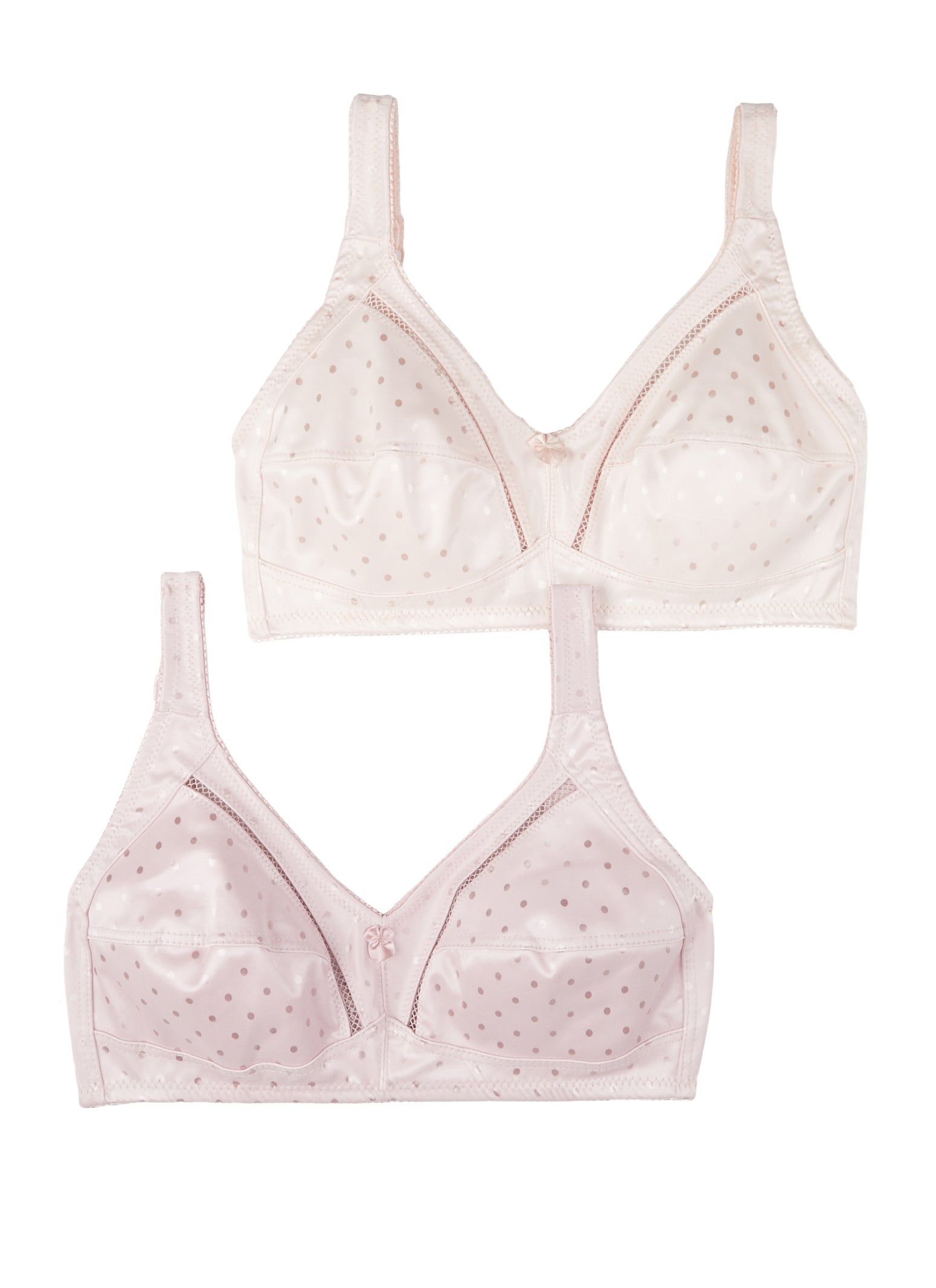 Plus Size 2 Pack Polka Dot Print Wireless Bra sold by Rainbow