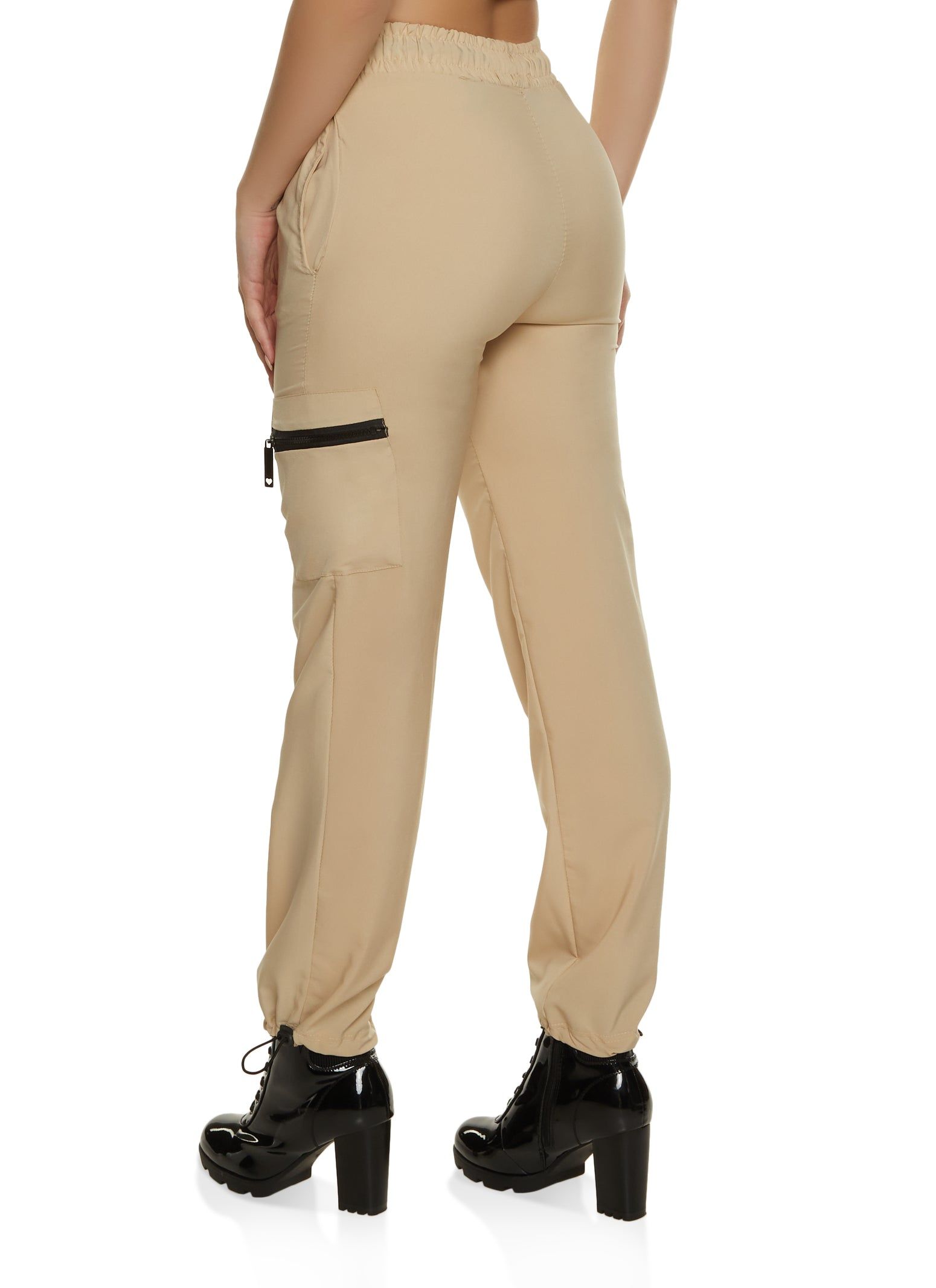 Solid Zip Pocket Parachute Joggers sold by Rainbow product image thumbnail 3