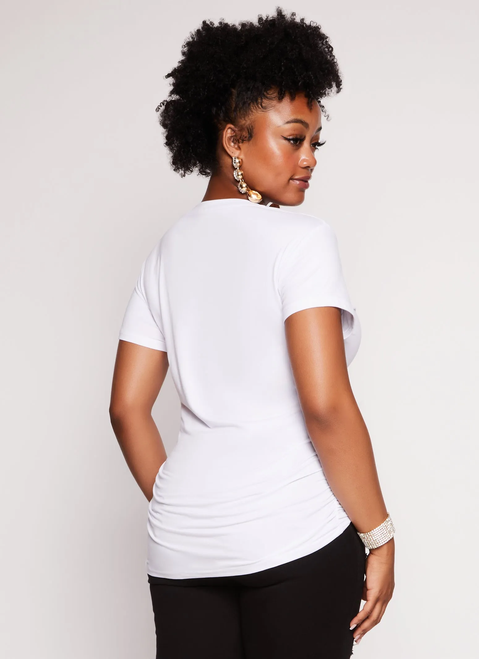 Plus Size Just A Girl Boss Sequin Graphic Tee sold by Rainbow product image thumbnail 3