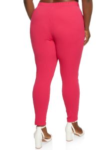 Plus Size Eight Button Detail Pull On Pants sold by Rainbow