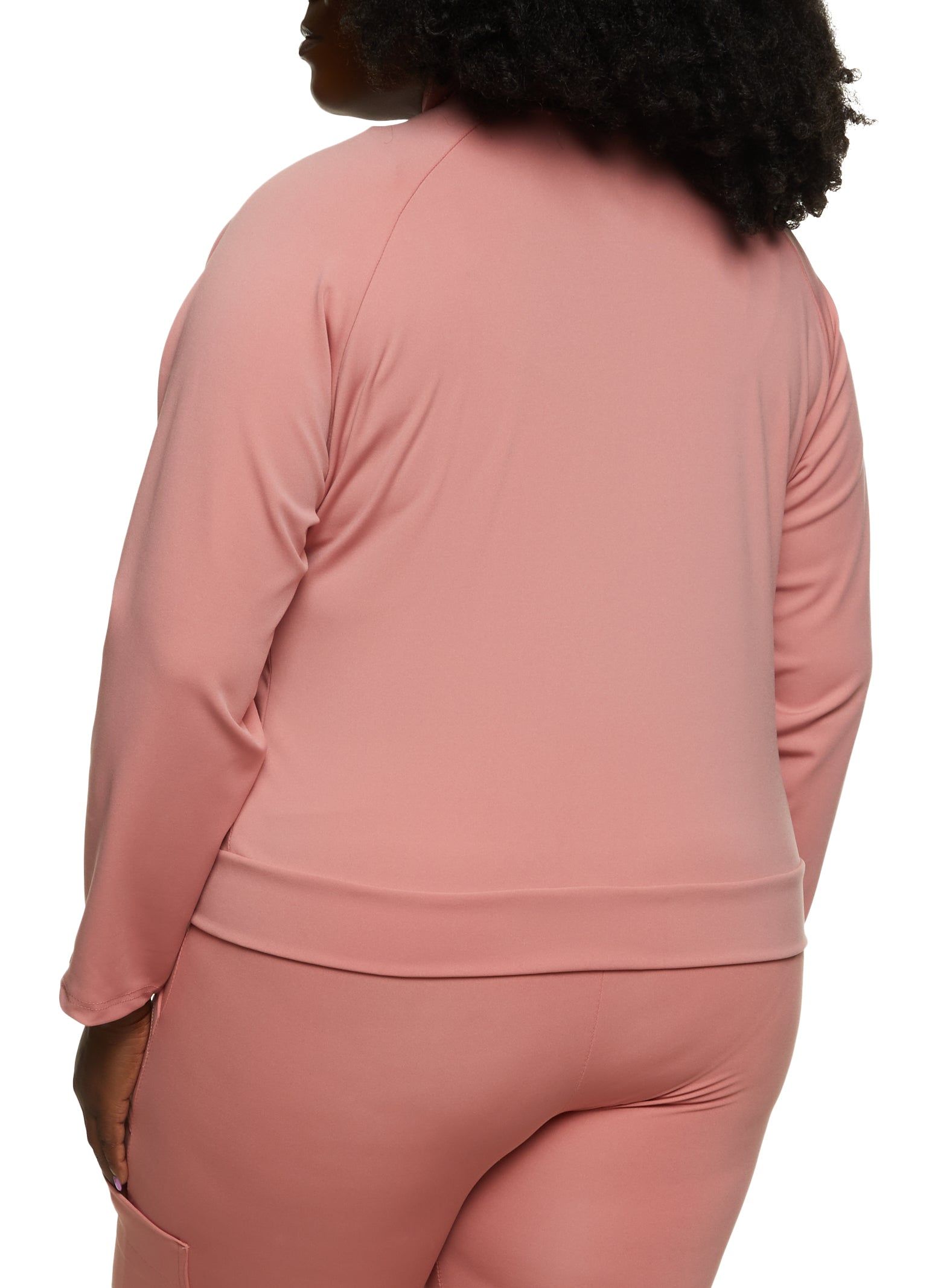Plus Size Zip Front Color Block Track Jacket sold by Rainbow product image thumbnail 3