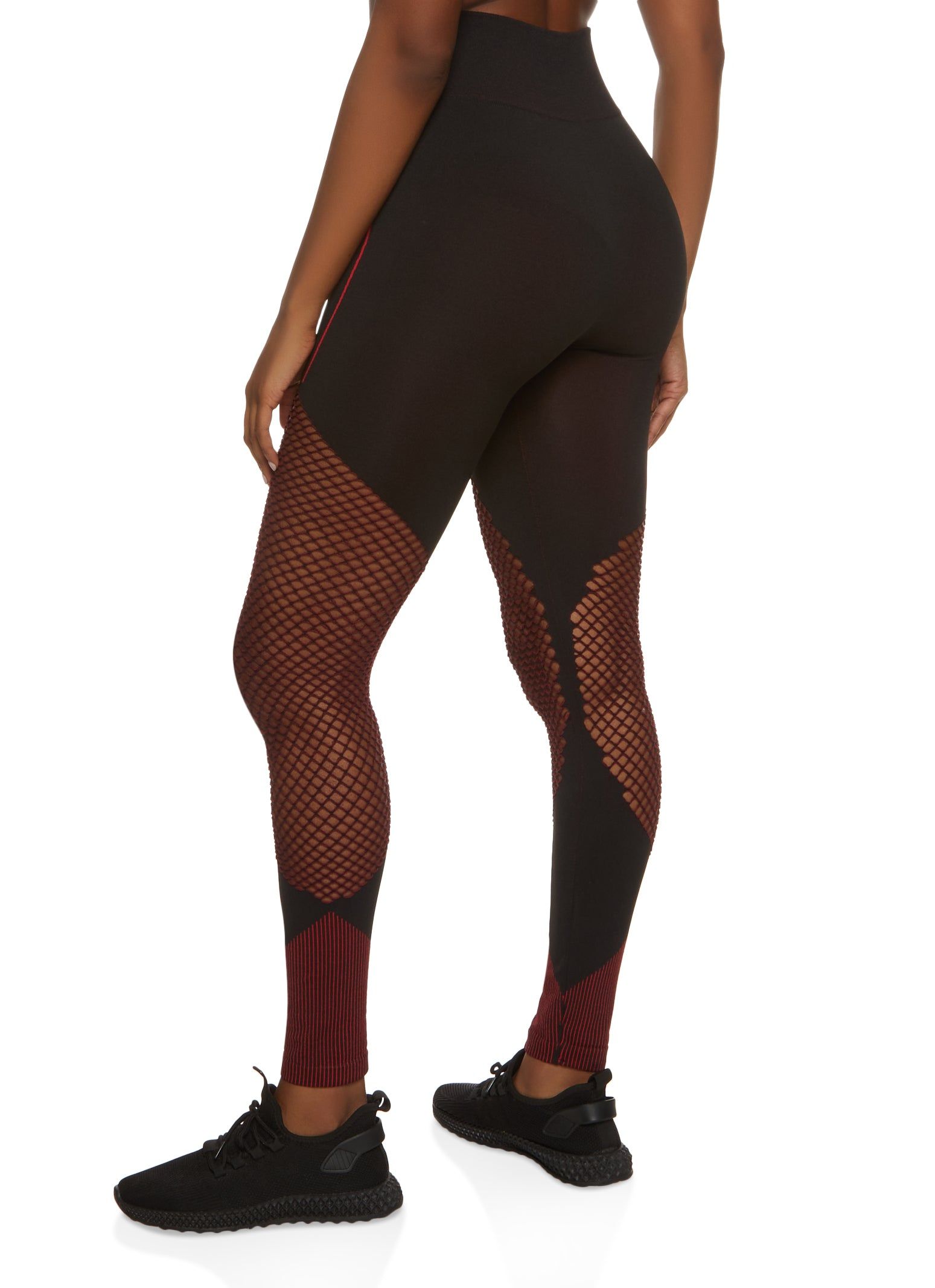 Fishnet Detail High Waisted Leggings sold by Rainbow product image thumbnail 2