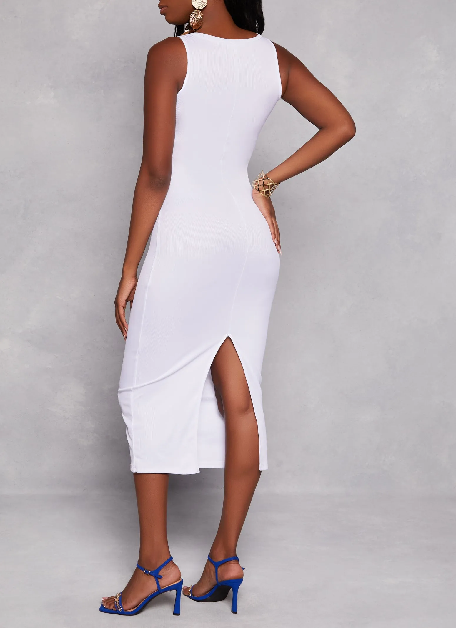 Daisy Ribbed Crew Neck Maxi Tank Dress sold by Rainbow product image thumbnail 3