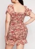 Plus Size Haute Monde Floral Chiffon Peasant Dress sold by Rainbow