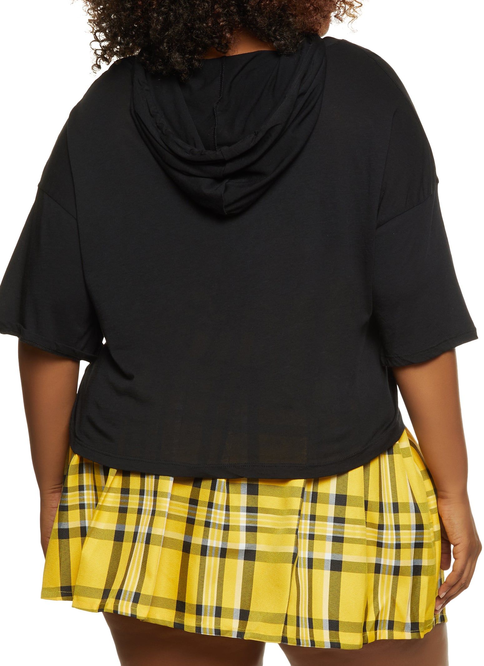 Plus Size Short Sleeve Boxy Hooded Tee sold by Rainbow product image thumbnail 2
