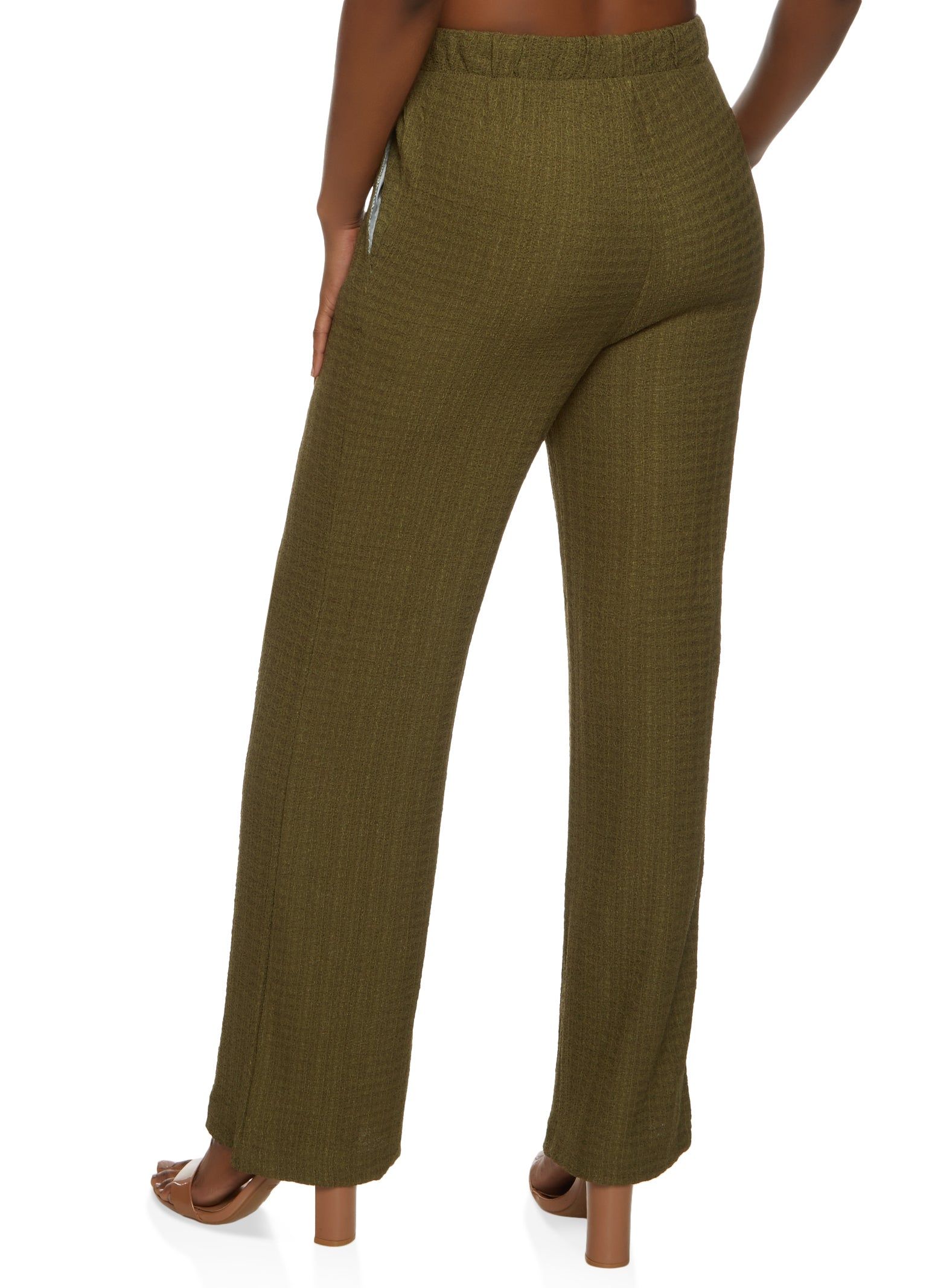 Textured Knit Drawstring Wide Leg Pants sold by Rainbow product image thumbnail 2