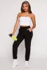 Fleece Drawstring High Waist Joggers sold by Rainbow