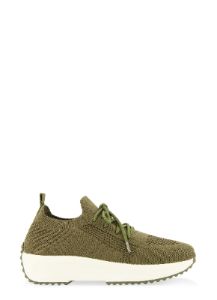 Textured Knit Lace Up Platform Sneakers sold by Rainbow