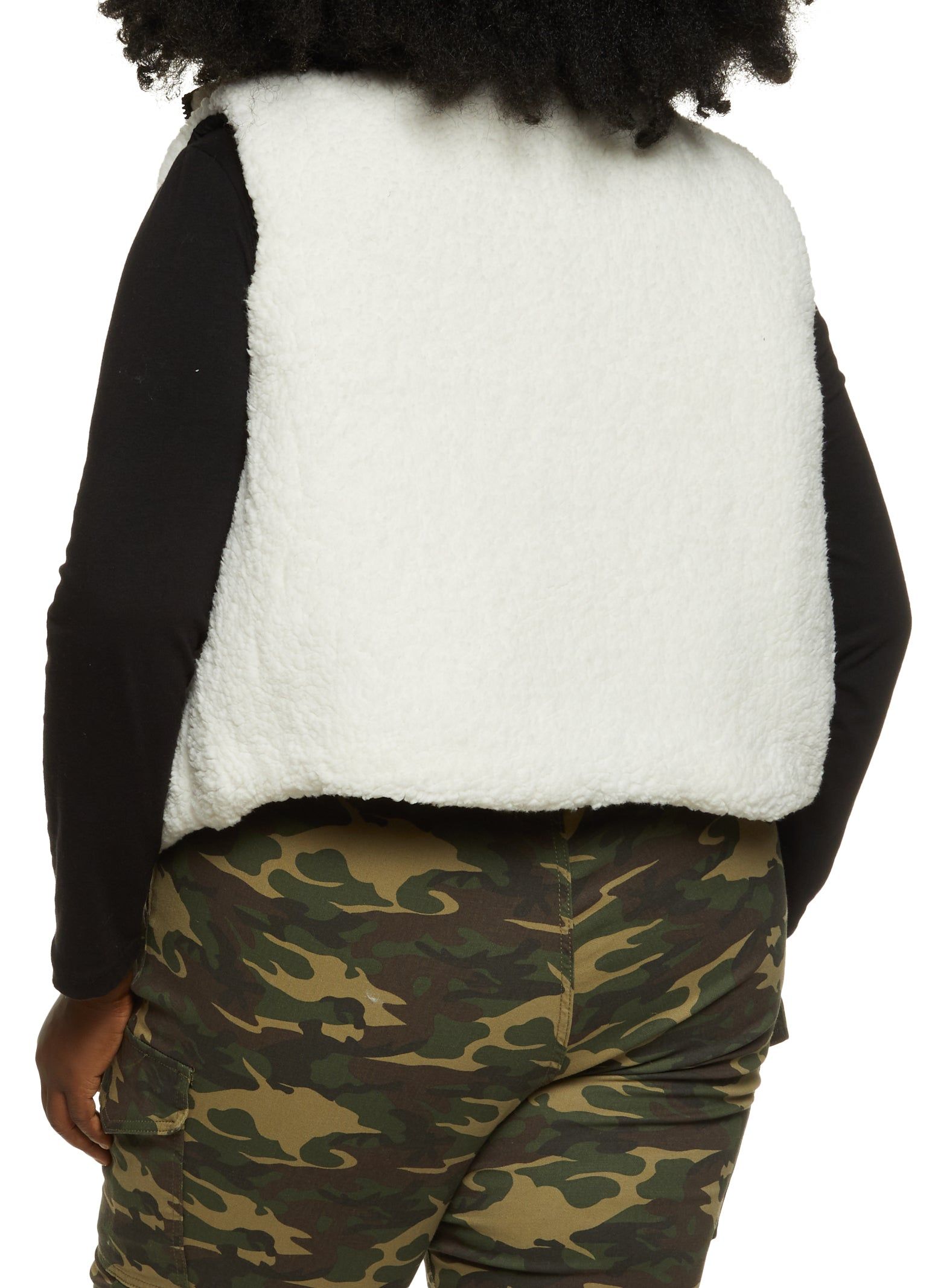 Plus Size Reversible Sherpa Vest sold by Rainbow product image thumbnail 5