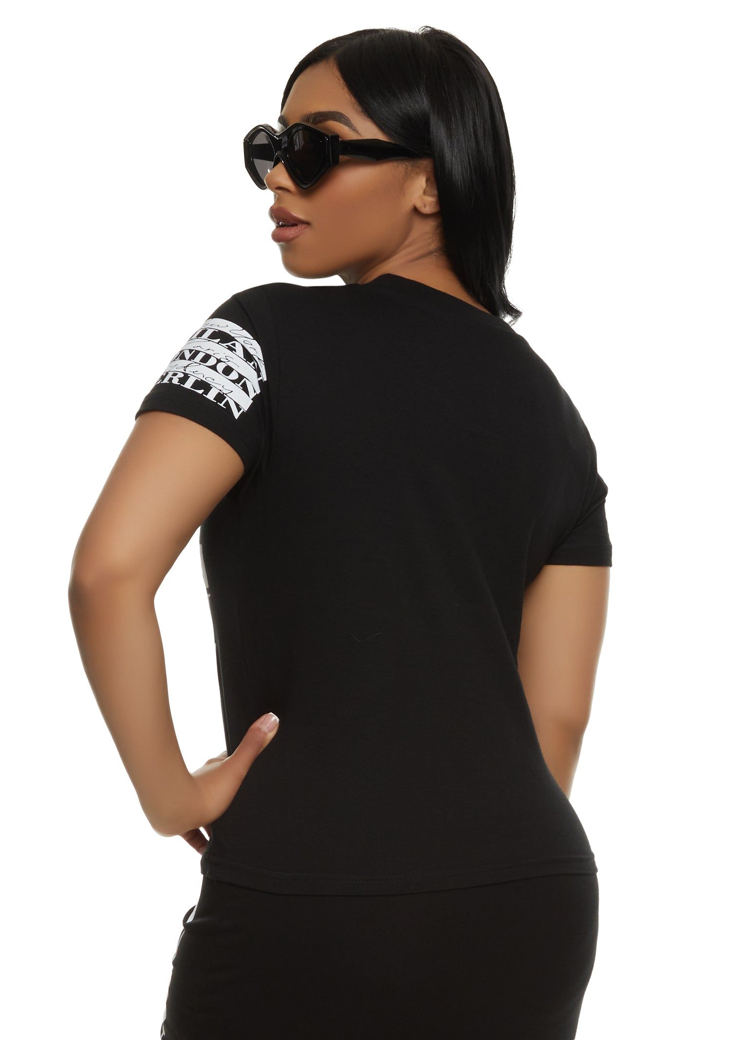 City Graphic Short Sleeve Crop Top sold by Rainbow product image thumbnail 3