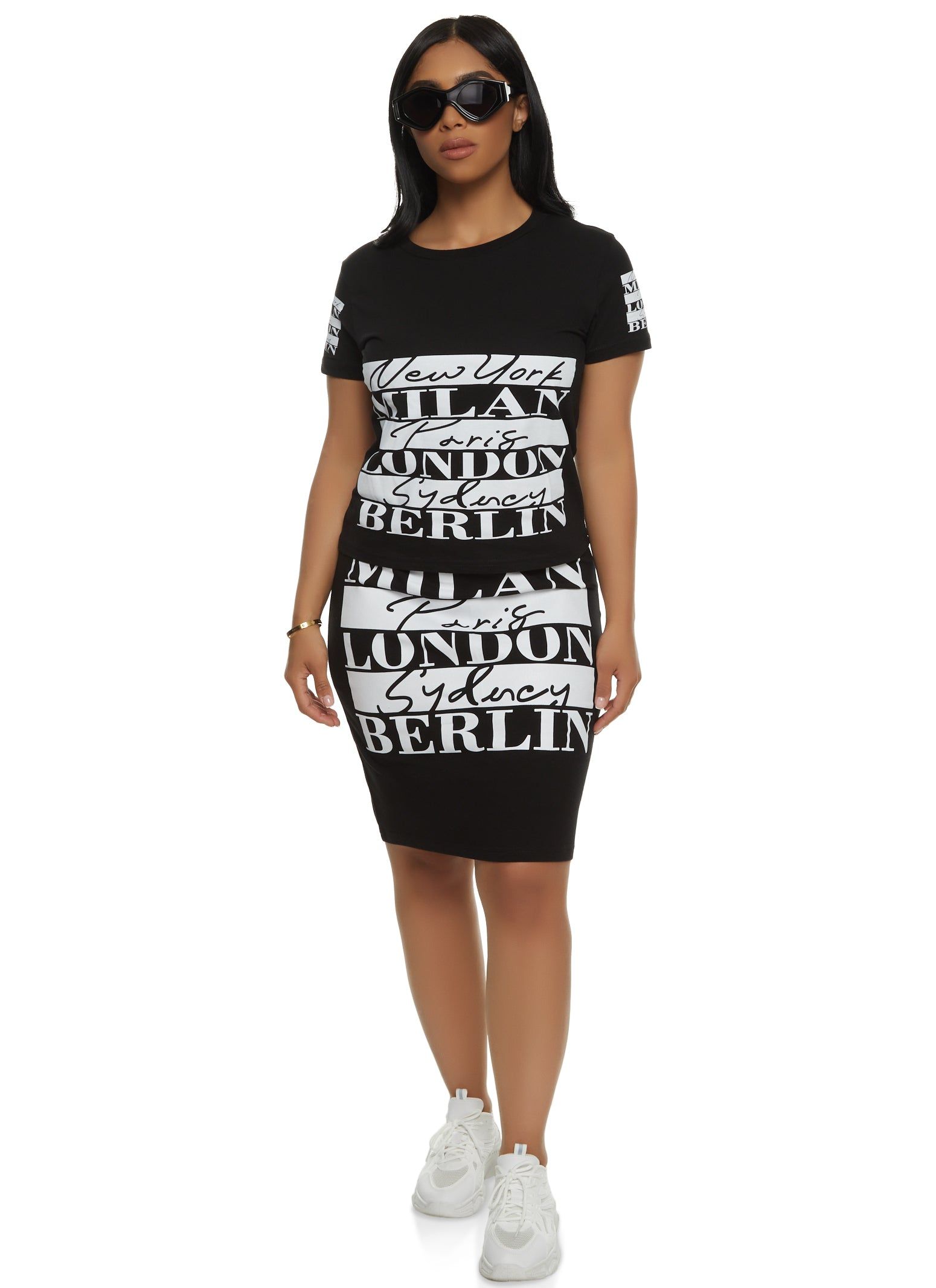 City Graphic Short Sleeve Crop Top sold by Rainbow product image thumbnail 2