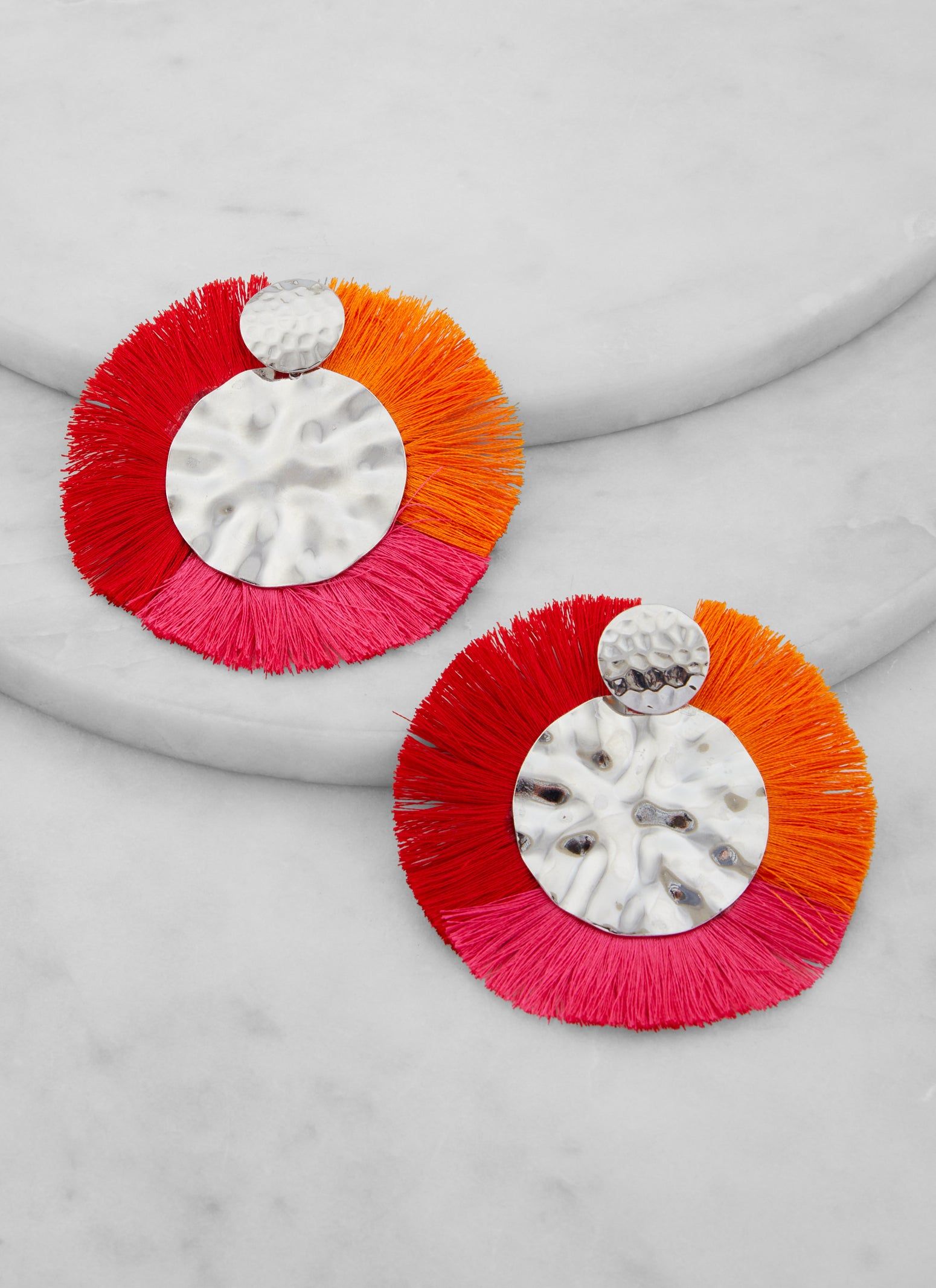 Round Fringe Drop Earrings sold by Rainbow product image thumbnail 2