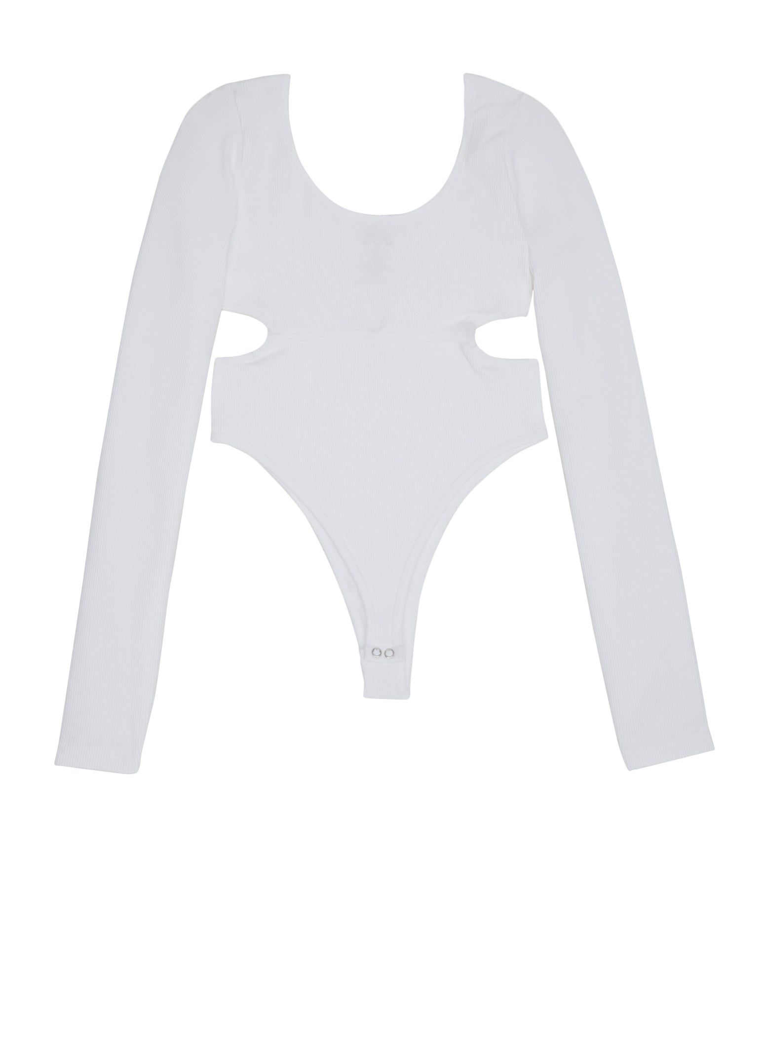 Ribbed Scoop Neck Cut Out Bodysuit sold by Rainbow product image thumbnail 3