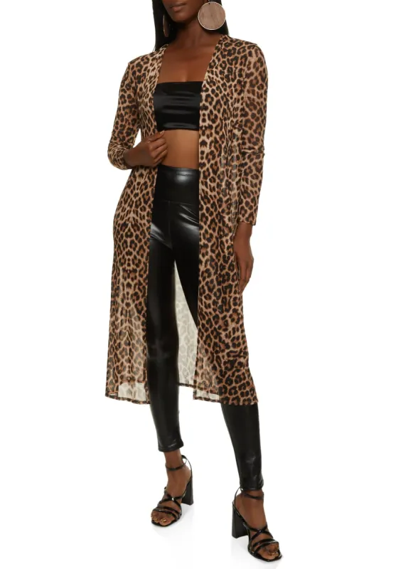 Mesh Animal Print Duster sold by Rainbow