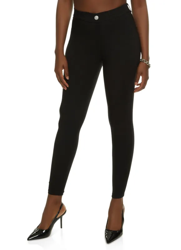Faux Button Stretch Pants sold by Rainbow