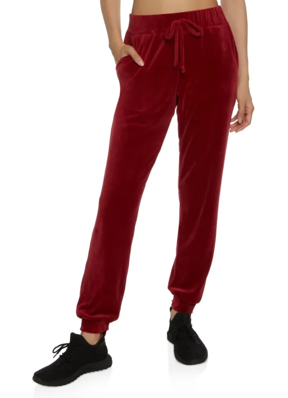 Solid Velour Joggers sold by Rainbow