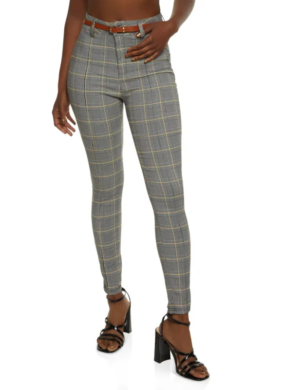 Plaid Belted Dress Pants sold by Rainbow