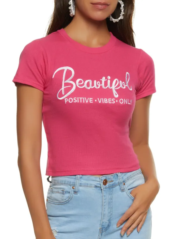 Beautiful Embroidered Graphic Tee sold by Rainbow