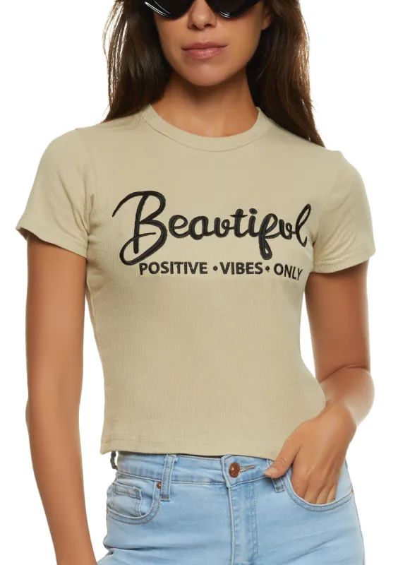 Beautiful Embroidered Graphic Tee sold by Rainbow