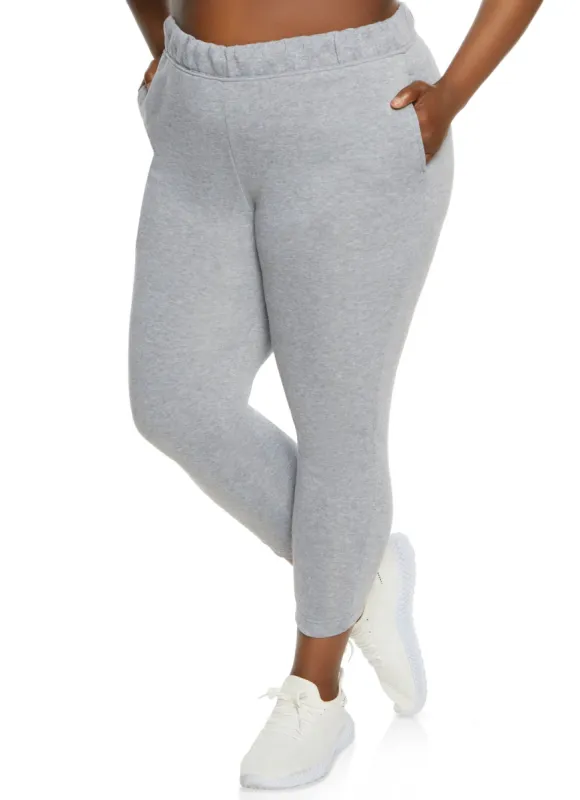 Plus Size Basic Fleece Joggers sold by Rainbow