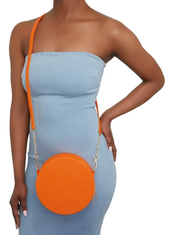 Textured Silicone Circular Crossbody Bag sold by Rainbow