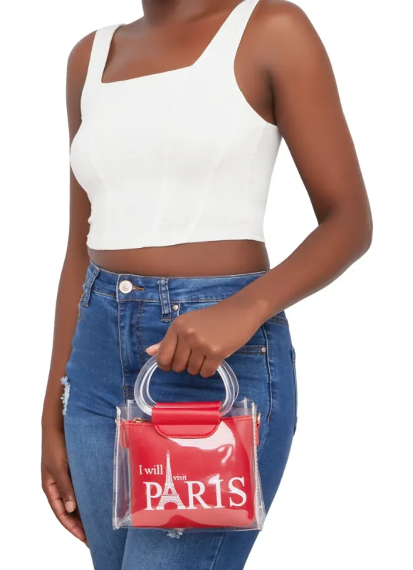 Clear Graphic Crossbody Bag sold by Rainbow