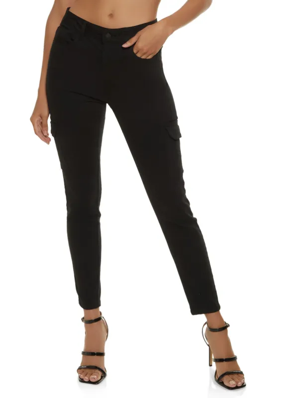 Twill Skinny Cargo Pants sold by Rainbow