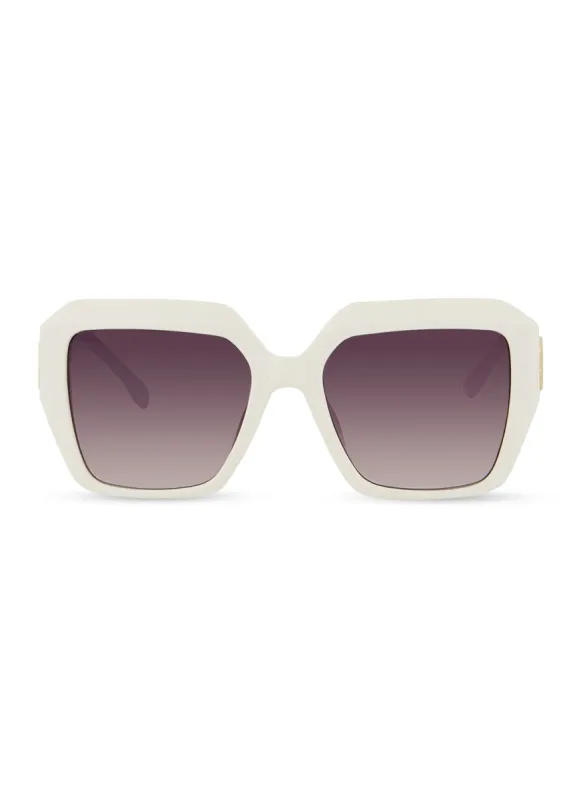 Metallic Temple Oversized Square Sunglasses sold by Rainbow