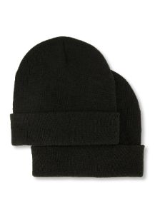 Ribbed Cuff Beanie 2 Pack sold by Rainbow