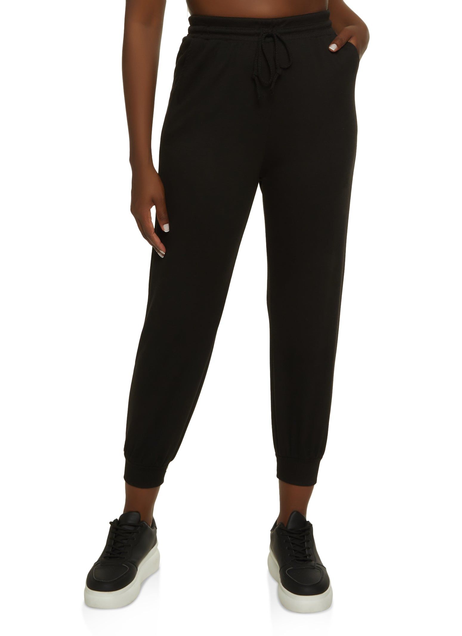 Solid French Terry Drawstring Joggers sold by Rainbow