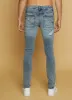 Mens Distressed Denim Skinny Fit Jeans sold by Rainbow