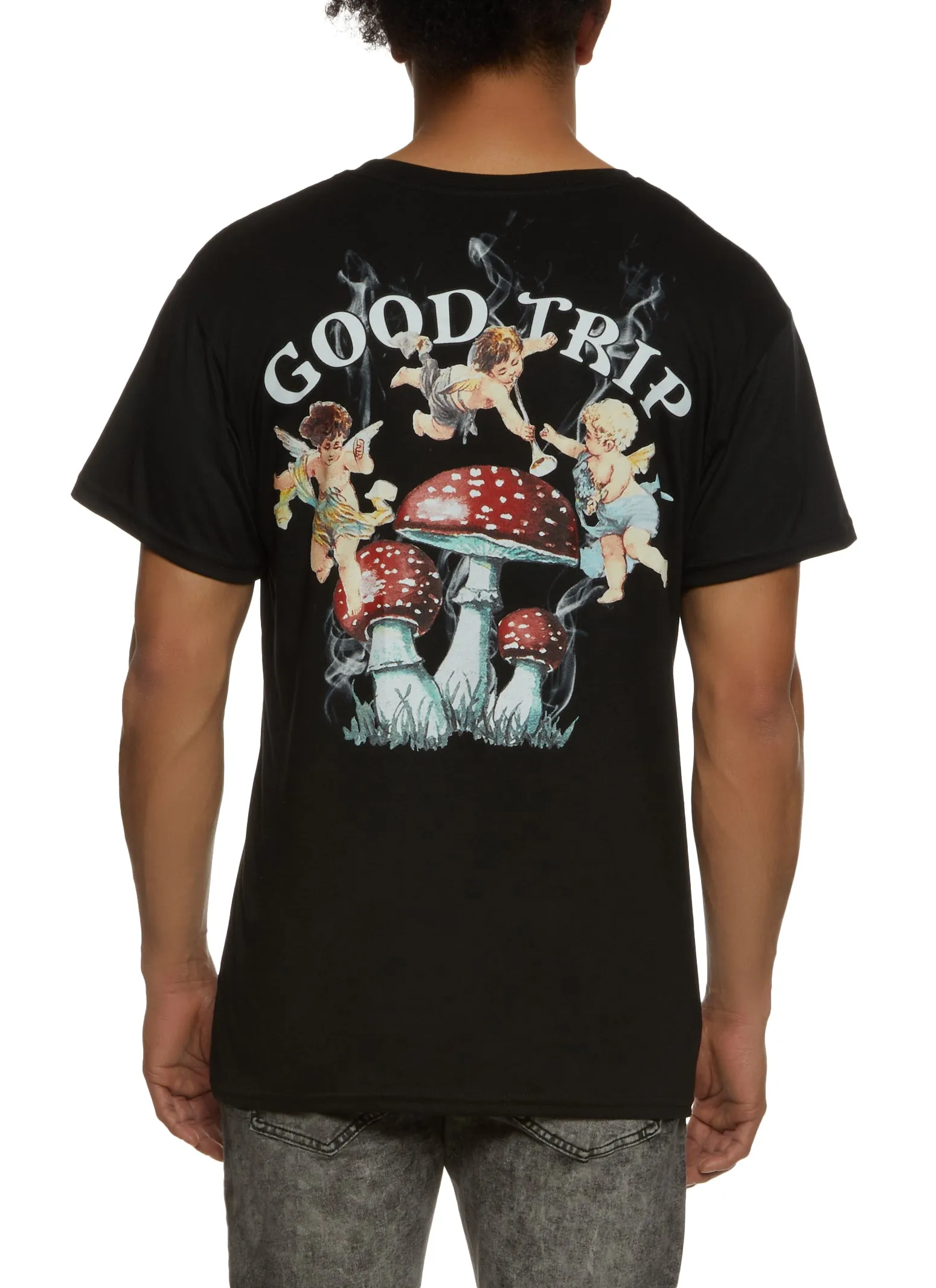 Mens Good Trip Mushroom Graphic Tee sold by Rainbow product image thumbnail 2