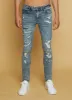 Mens Distressed Denim Skinny Fit Jeans sold by Rainbow
