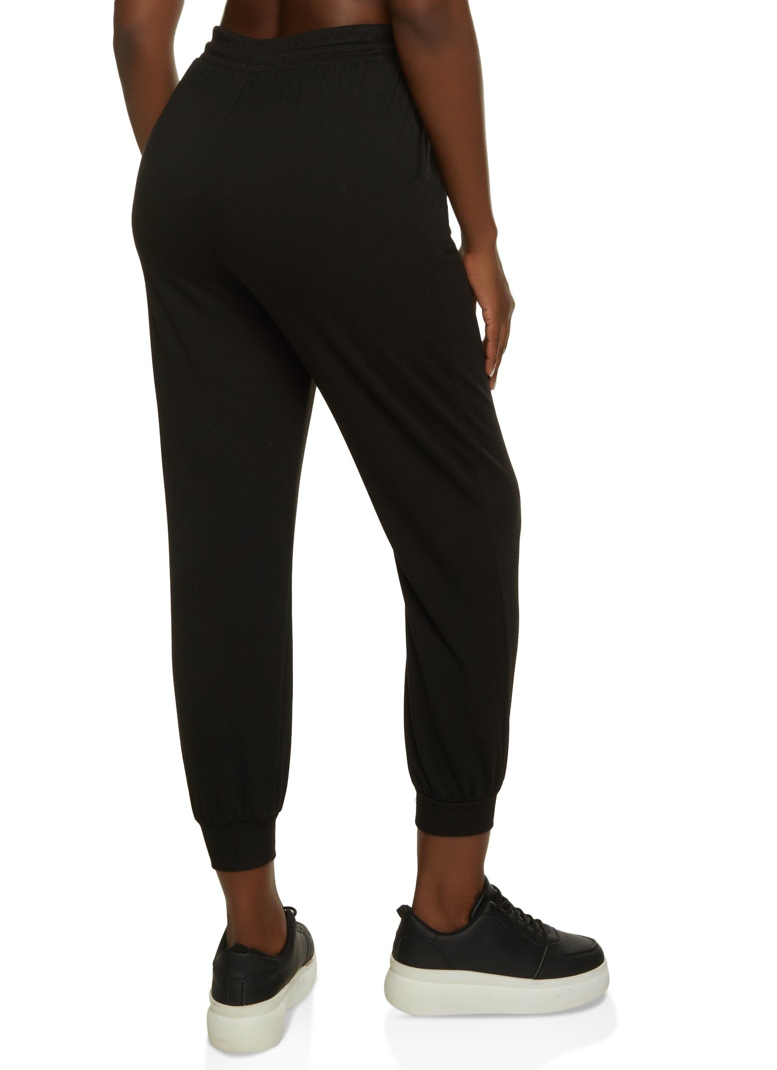 Solid French Terry Drawstring Joggers sold by Rainbow product image thumbnail 2