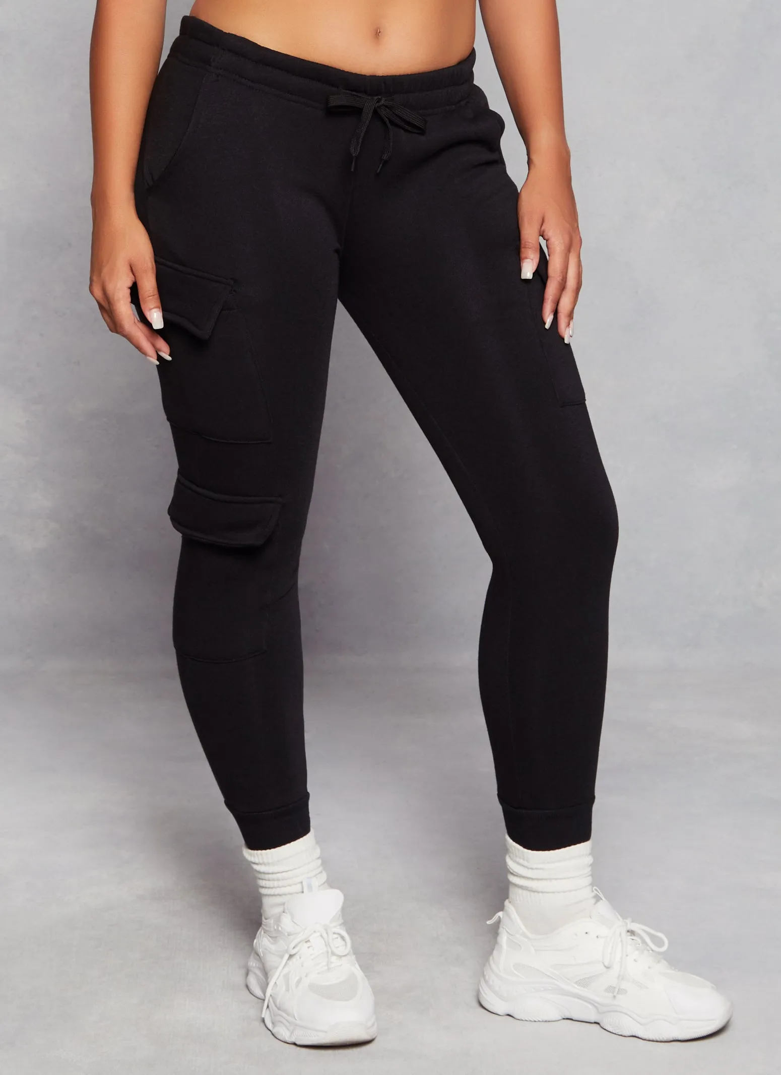 Fleece Drawstring Cargo Joggers sold by Rainbow product image thumbnail 2