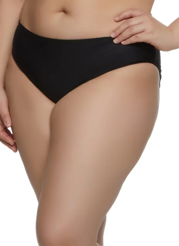 Plus Size Basic Swim Bikini Bottoms sold by Rainbow