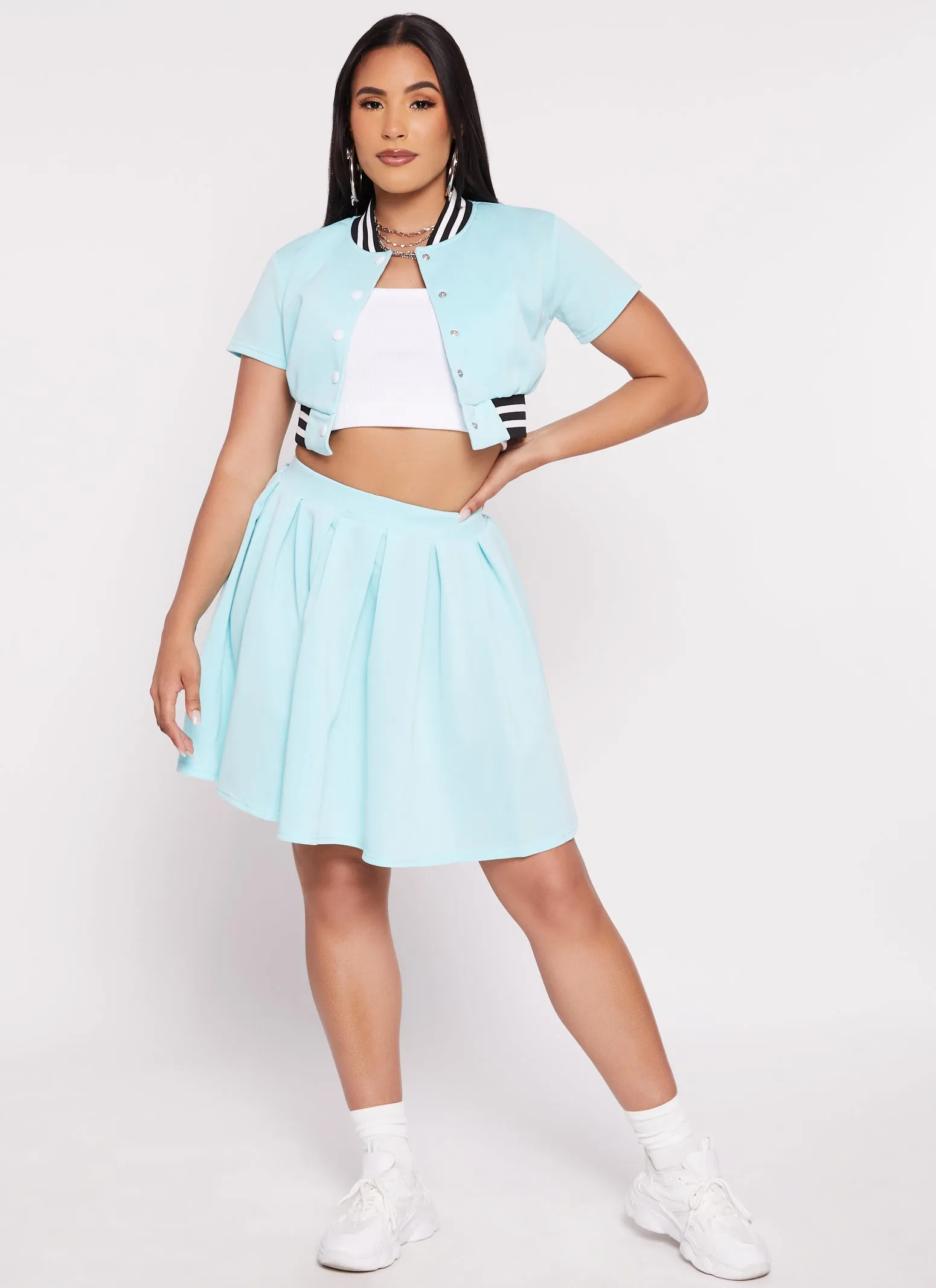 Daisy Short Sleeve Cropped Bomber Jacket sold by Rainbow product image thumbnail 2