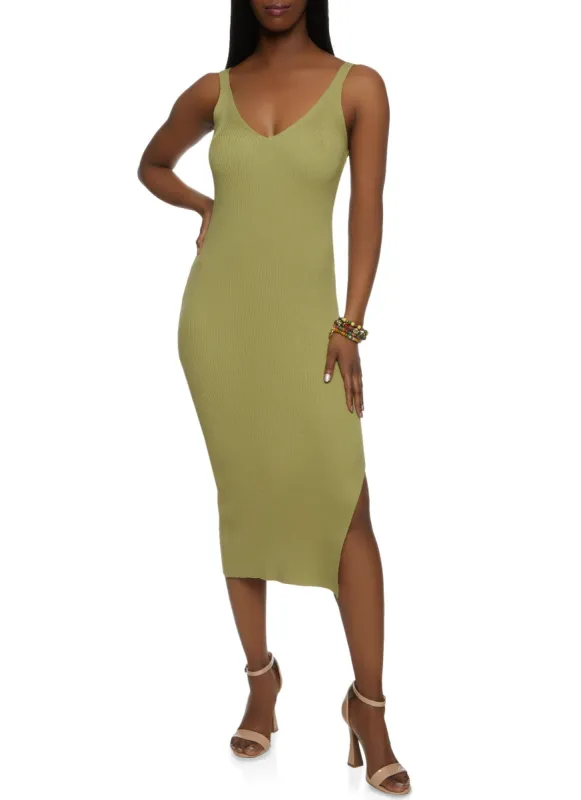 Split Cami Midi Dress sold by Rainbow