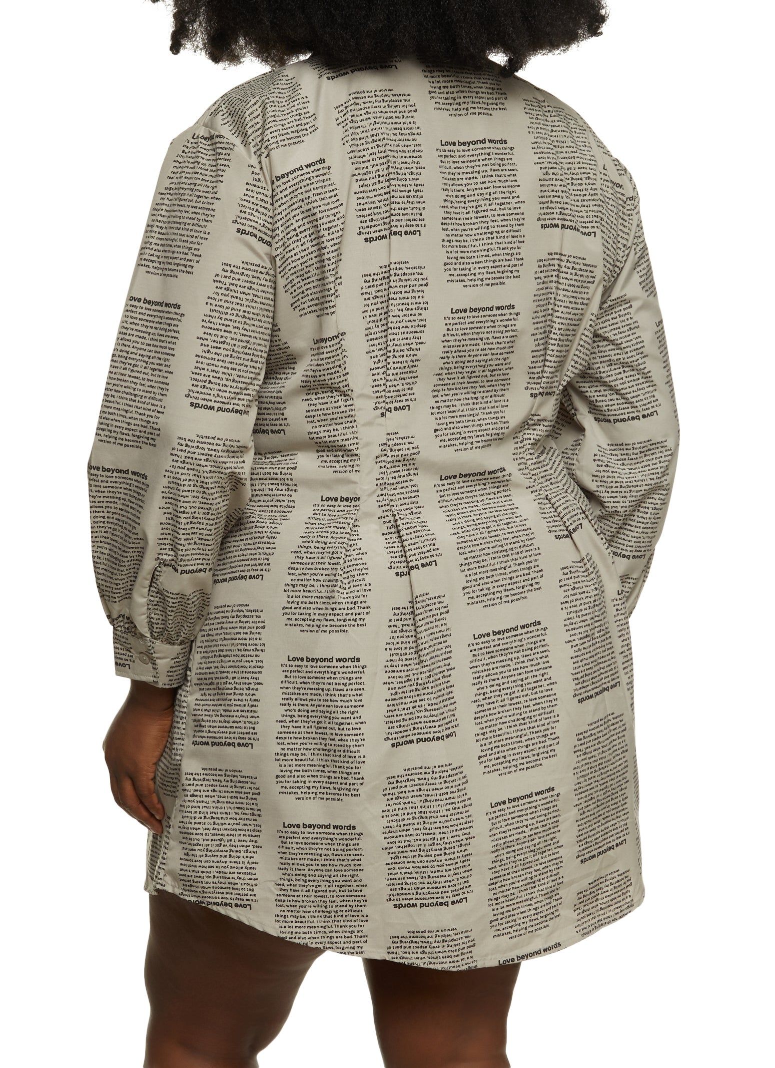 Plus Size Graphic Text Print Shirt Dress sold by Rainbow product image thumbnail 3