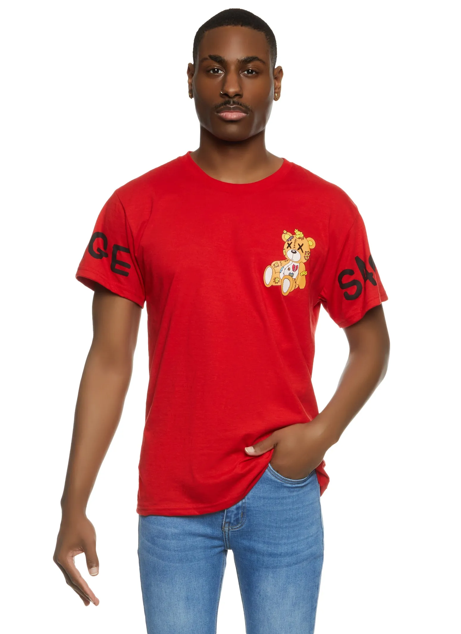 Mens Never Broken Bear Graphic Tee sold by Rainbow product image thumbnail 2